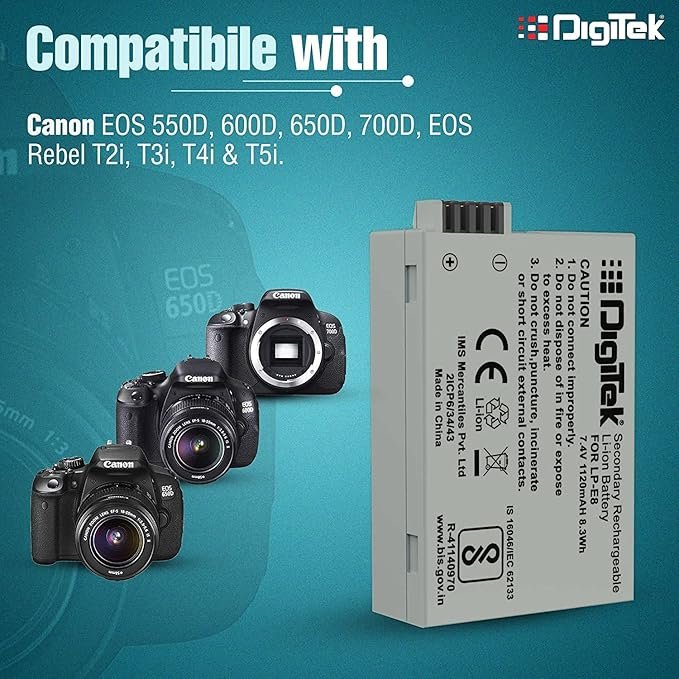 8100Vaw-TJL._SX679_ Digitek LP-E8 Battery for Canon - Image 1