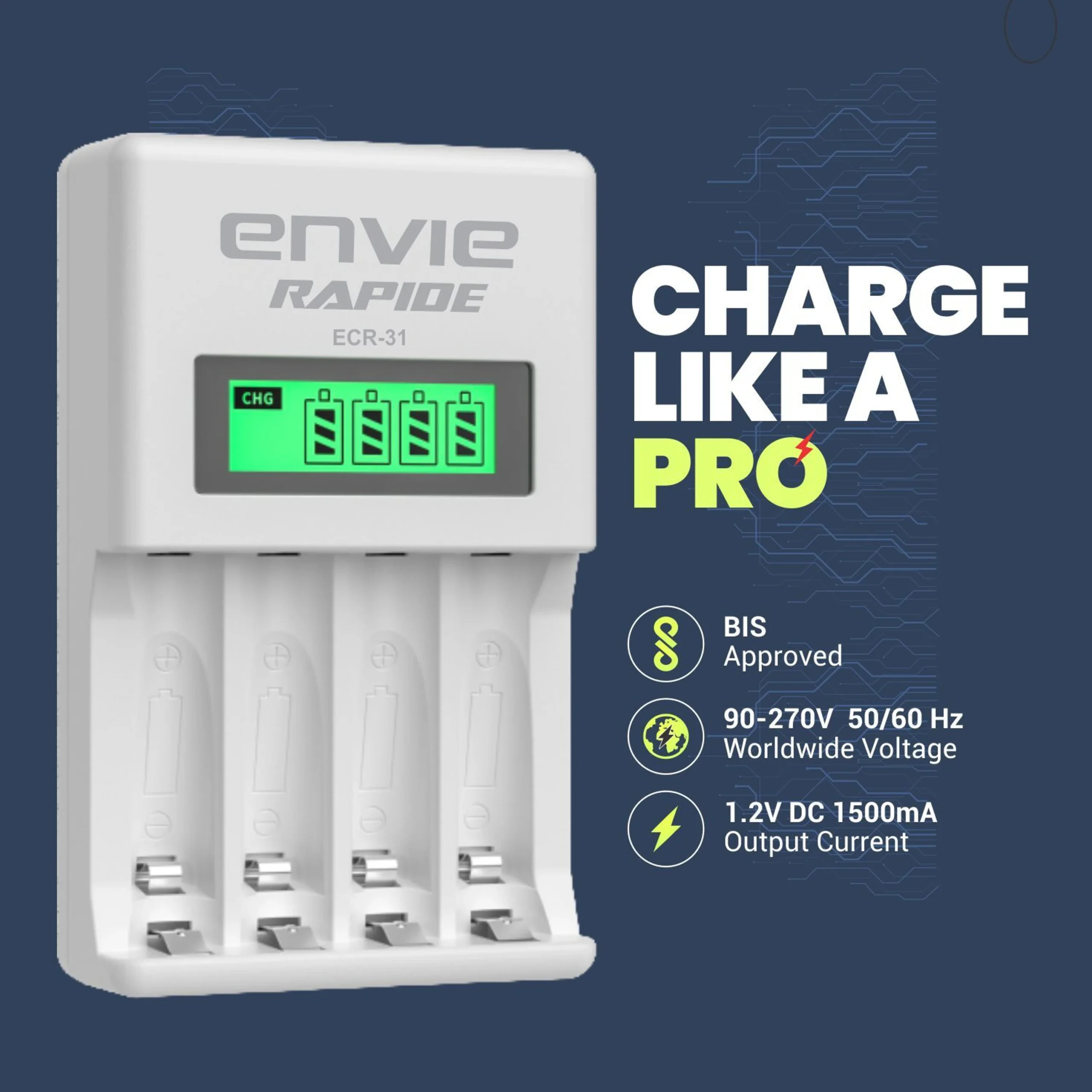 ecr-31-rapide-ultra-fast-charger-for-rechargeable-batteries-aa-original-imagrxmfhg2gy7ft Envie Rapid Battery Charger ECR-31 - Image 1